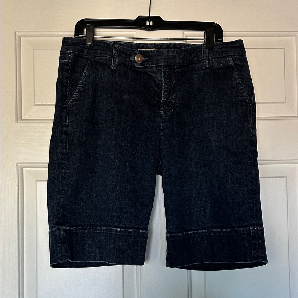 CAbi Dark Blue Denim Bermudas